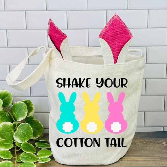 Custom Easter Basket, Personalized Easter Basket, Easter bag, Easter Basket with - Picture 2 of 2